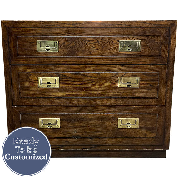 32" Unfinished 3 Drawer Henredon Vintage Dresser #08808 32" Unfinished 3 Drawer Henredon Vintage Dresser #08808