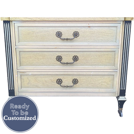 vintage 3 drawer dresser 42" Unfinished 3 Drawer Romweber Vintage Dresser #08884 – MegMade Store