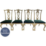 21" Finished Vintage Chair Set of 4 #08581