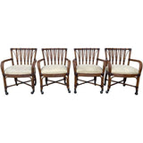 26" Unfinished Vintage Chair Set of 4 #08589