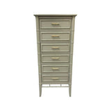 24" Finished 6 Drawer Thomasville Vintage Bamboo Style Tallboy #08314: At Our Munster Location