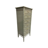24" Finished 6 Drawer Thomasville Vintage Bamboo Style Tallboy #08314: At Our Munster Location