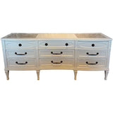 76" Finished Dover Satin 9 Drawer Vintage Dresser #08449 : At Our Munster Location
