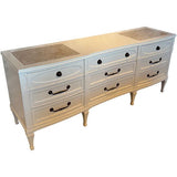 76" Finished Dover Satin 9 Drawer Vintage Dresser #08449 : At Our Munster Location