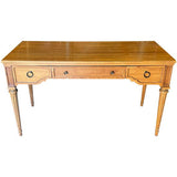 51" Unfinished 3 Drawer Vintage Console Table #08683