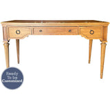 51" Unfinished 3 Drawer Vintage Console Table #08683