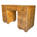 48" Unfinished 7 Drawer Artefacts Vintage Desk #08692
