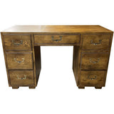 48" Unfinished 7 Drawer Artefacts Vintage Desk #08692