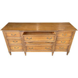 70" Unfinished 9 Drawer Vintage Dresser #08721