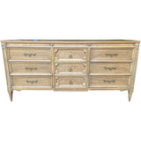 66" Unfinished 9 Drawer American Of Martinsville Vintage Dresser #08723