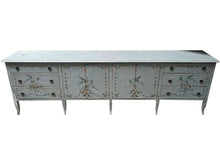 Load image into Gallery viewer, 120&quot; Unfinished 6 Drawer 4 Door Patina Vintage Buffet #08473
