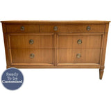 56" Unfinished 7 Drawer Century Vintage Dresser #08548