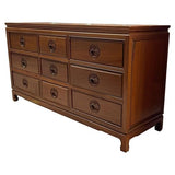 60" Unfinished 9 Drawer Vintage Dresser #08598