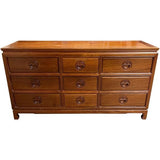 60" Unfinished 9 Drawer Vintage Dresser #08598
