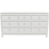 60" Unfinished 9 Drawer Vintage Dresser #08598