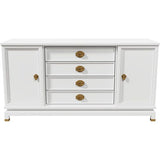 62" Unfinished 4 Drawer 2 Door American Of Martinsville Vintage Buffet #08595