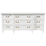 70" Unfinished 9 Drawer Vintage Dresser #08721