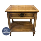22" Unfinished 1 Drawer Vintage Single Nightstand #08111