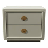 24" Unfinished 2 Drawer Vintage Single Side Table #07126