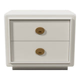 24" Unfinished 2 Drawer Vintage Single Side Table #07126