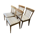 19.5" Unfinished Vintage Chair Set of 4 #07552