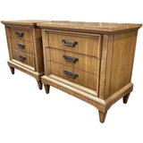26" Unfinished 3 Drawer Thomasville Vintage Nightstand Set Of 2 #08180