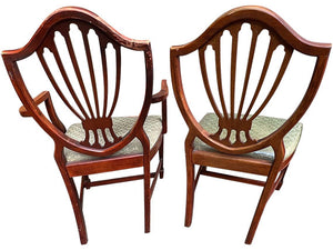 20" Unfinished Vintage Shield Back Chair Set of 6 #07602