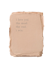 "Love you the Most" Card