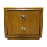 24" Unfinished 2 Drawer Vintage Single Side Table #07126