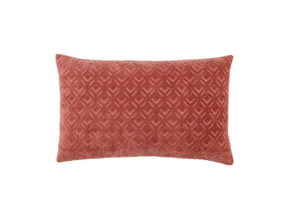 Rose Textured Lumbar Pillow