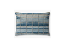 Load image into Gallery viewer, Blue Woven Throw Pillow
