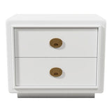 24" Unfinished 2 Drawer Vintage Single Side Table #07126