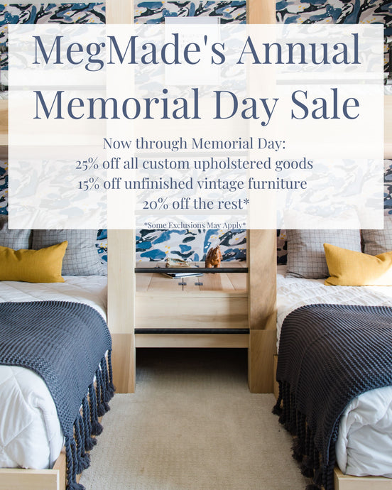 SHOP OUR MEMORIAL DAY SALE NOW THROUGH MAY 31ST