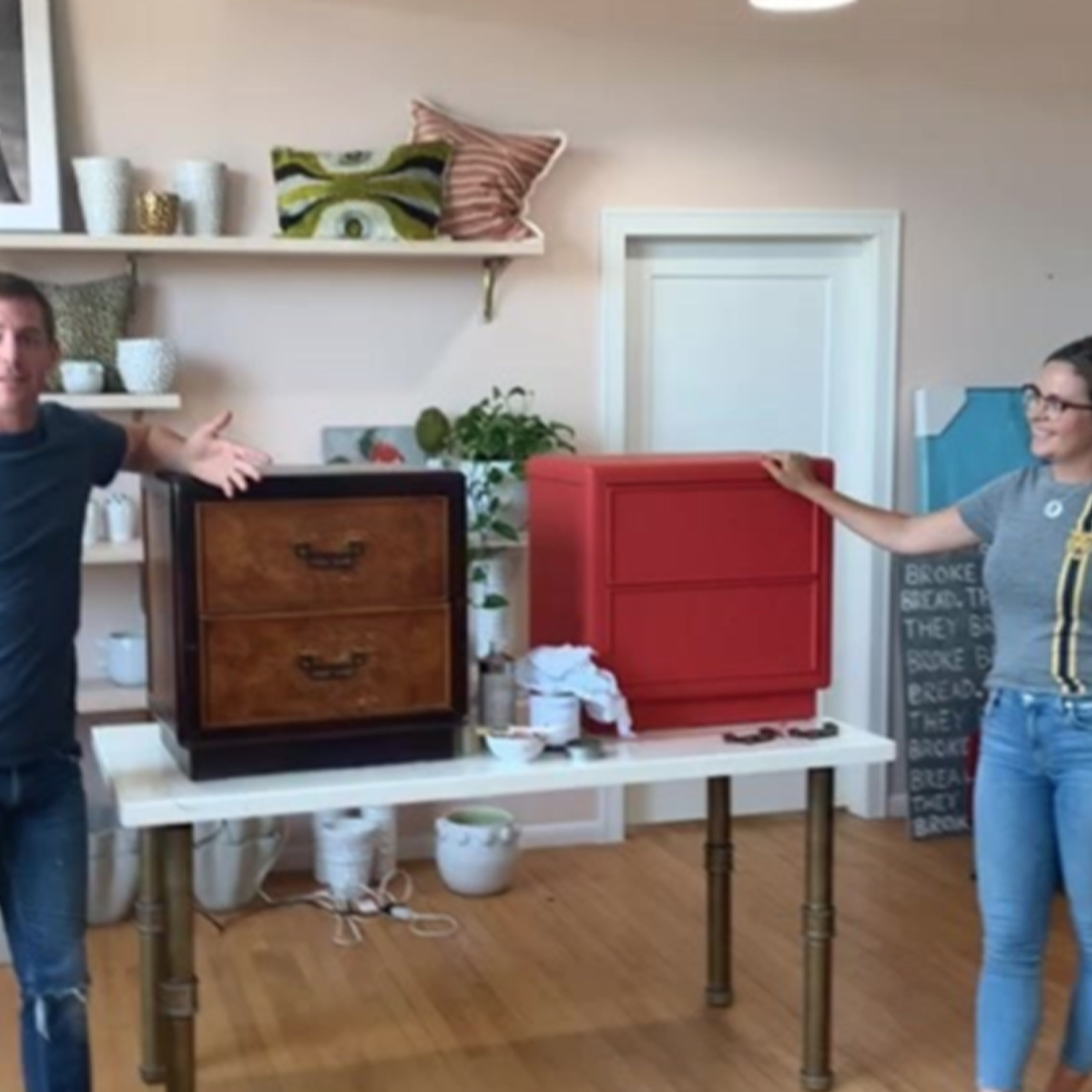 HOW TO PAINT A DRESSER VOLUME 1! MEG & JOE'S LIVE INSTAGRAM TUTORIAL!