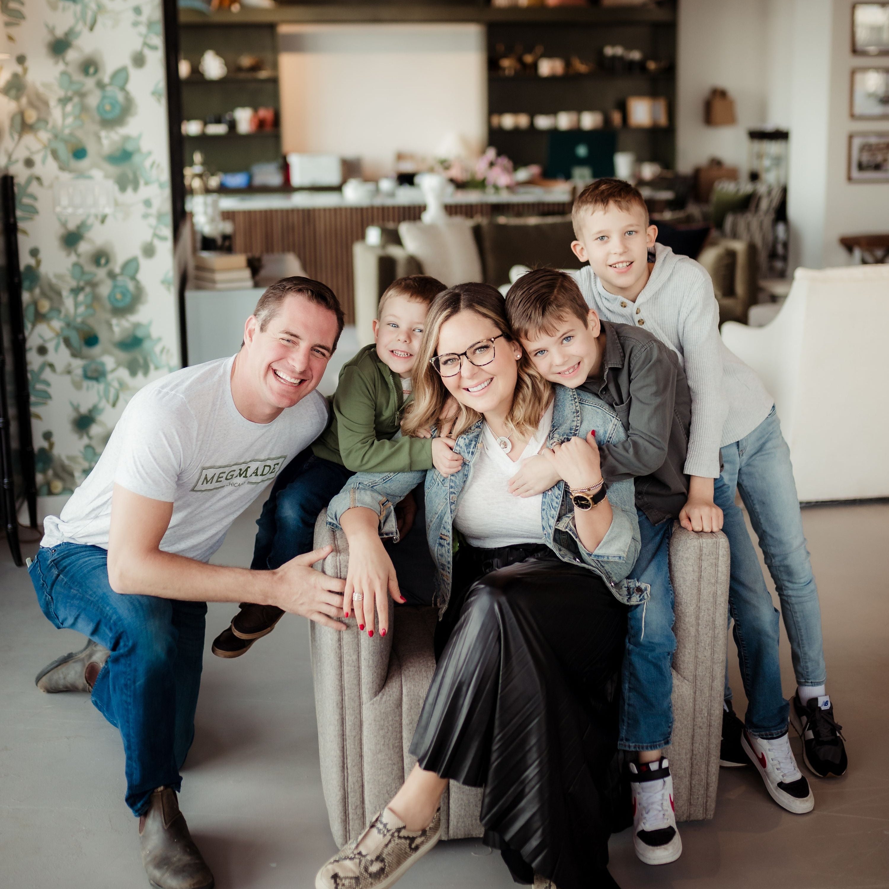 Meg, Joe and her three boys 
