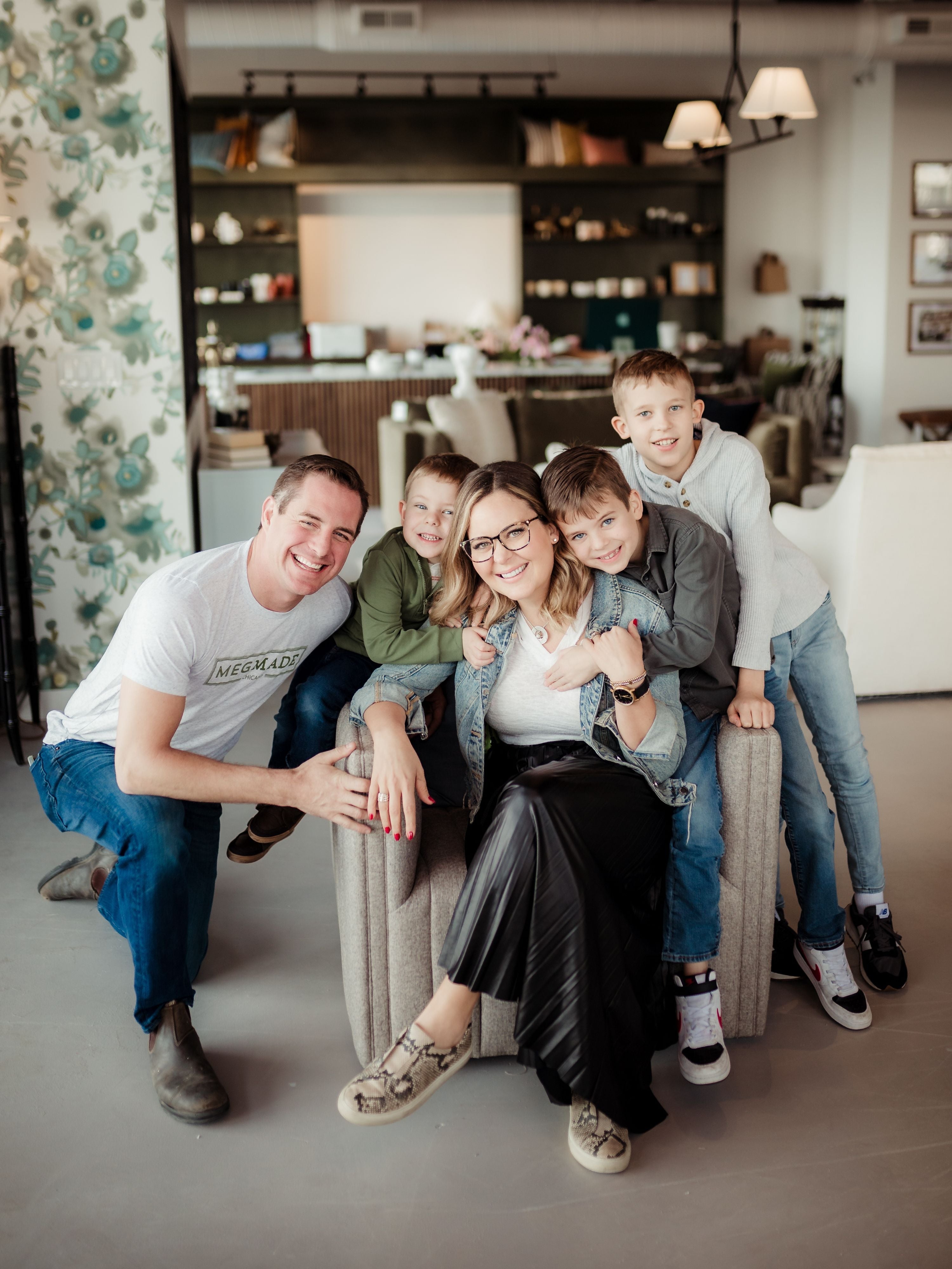 Meg, Joe and her three boys 