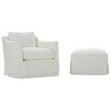 Madeline Slipcovered Swivel Chair