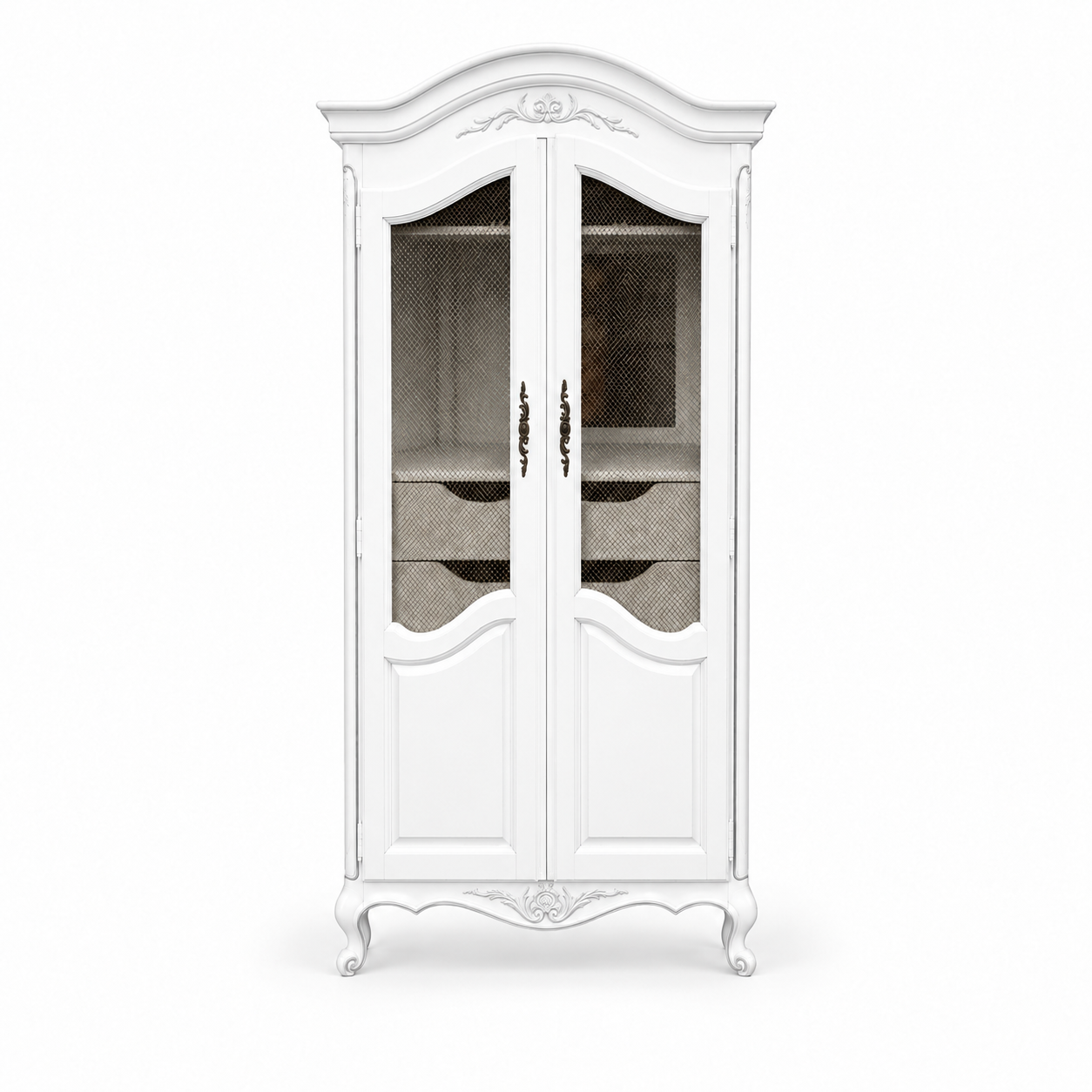 07068 White vintage hutch