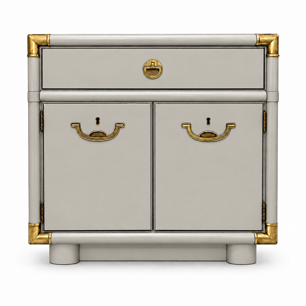 07518 Framed vintage nightstand