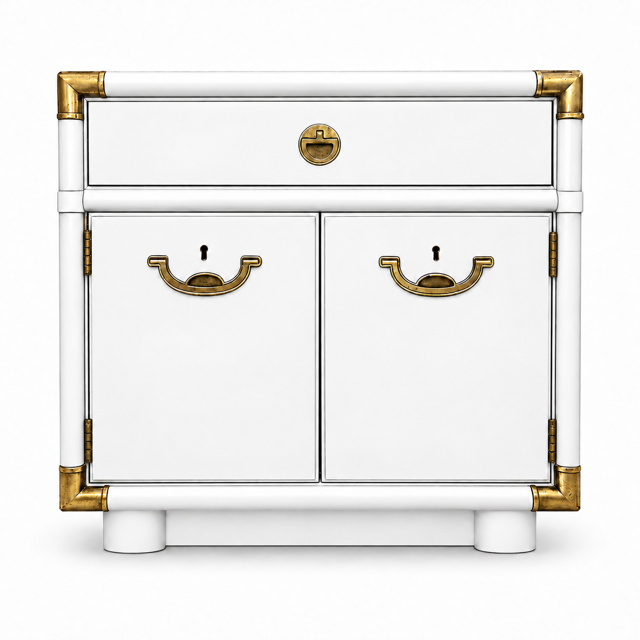07518 White vintage nightstand