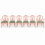 07602 vintage shield back chair set of 6 — Ashland