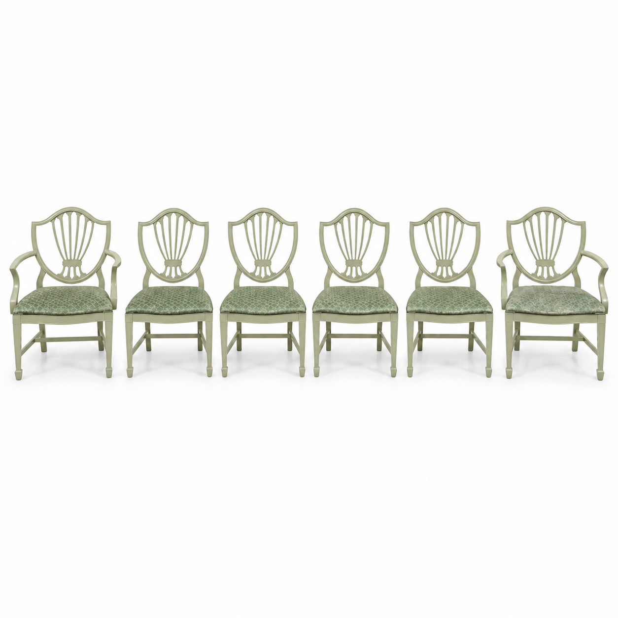 07602 vintage shield back chair set of 6 — Avery