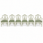 07602 vintage shield back chair set of 6 — Avery