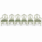 07602 vintage shield back chair set of 6 — Avery