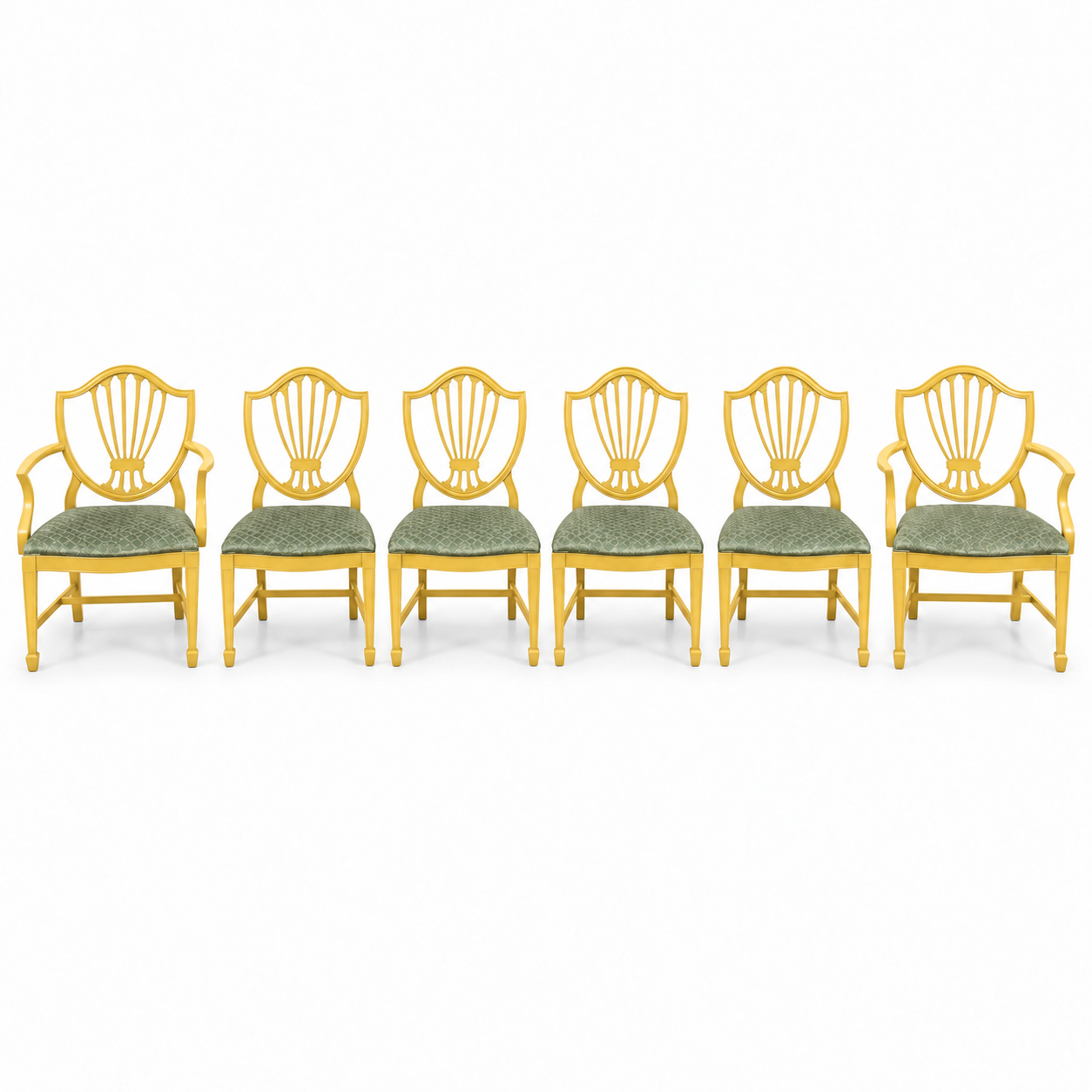 07602 vintage shield back chair set of 6 — Cali