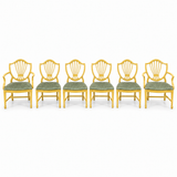 07602 vintage shield back chair set of 6 — Cali