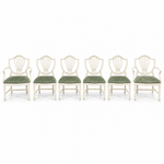 07602 vintage shield back chair set of 6 — Dover