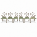 07602 vintage shield back chair set of 6 — Framed