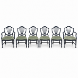 07602 vintage shield back chair set of 6 — Hamilton