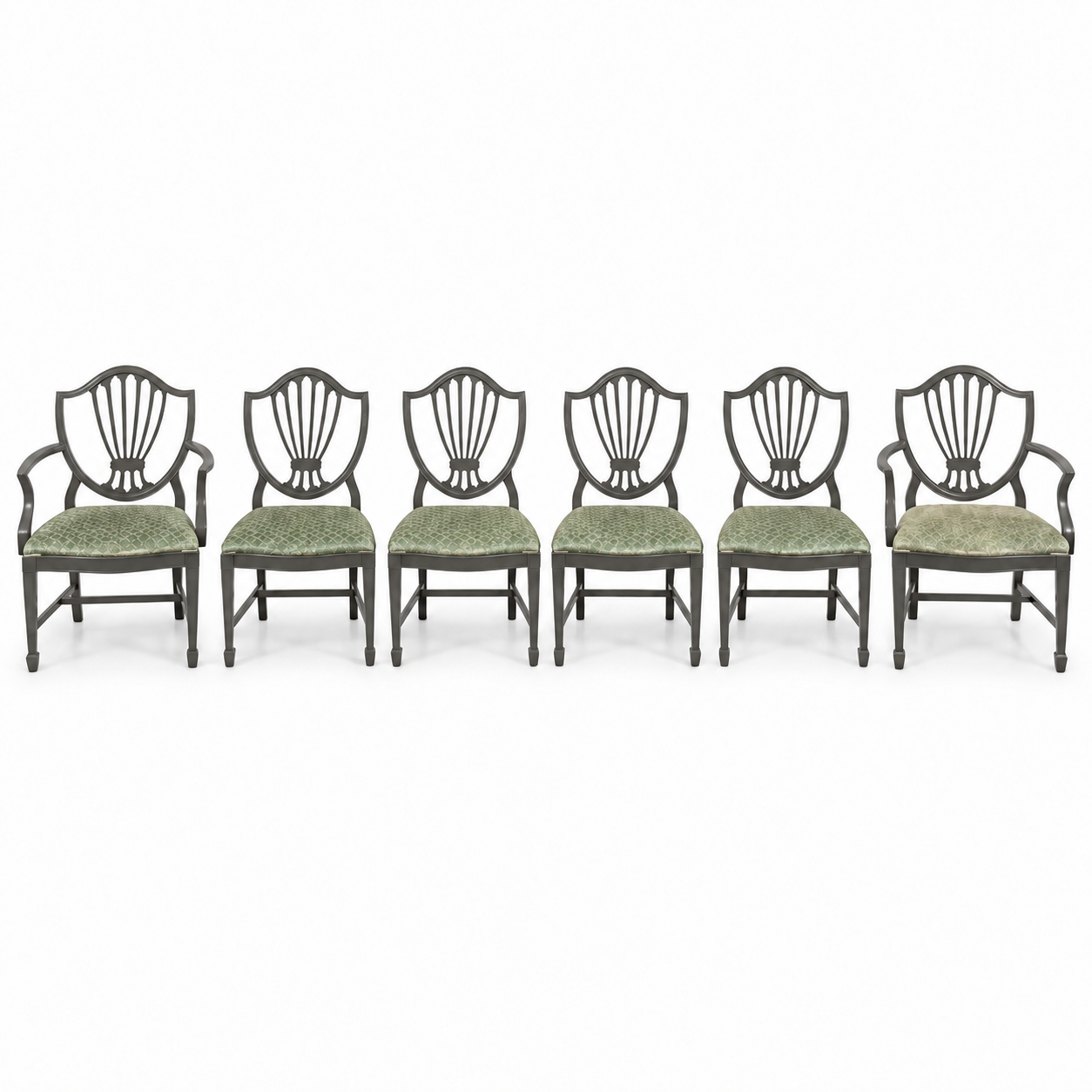 07602 vintage shield back chair set of 6 — Hepburn